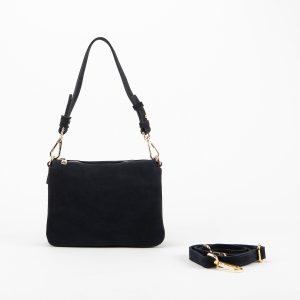 THREE BAG CAMOSCIO DOPPIA TRACOLLA