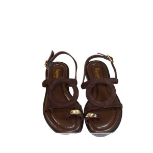 Sandalo Malika flat in camoscio