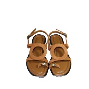 Sandalo Malika flat in camoscio