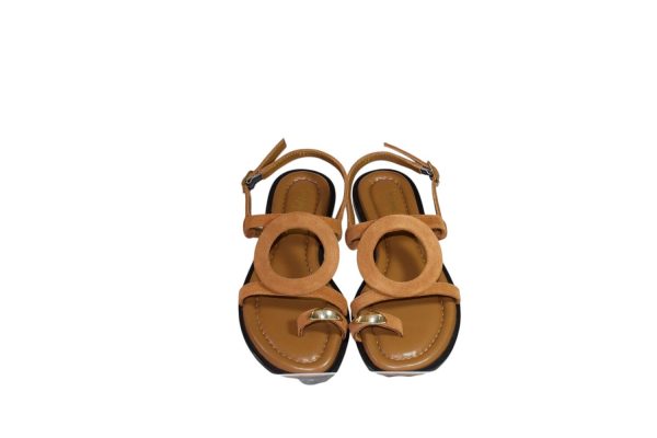 Sandalo Malika flat in camoscio